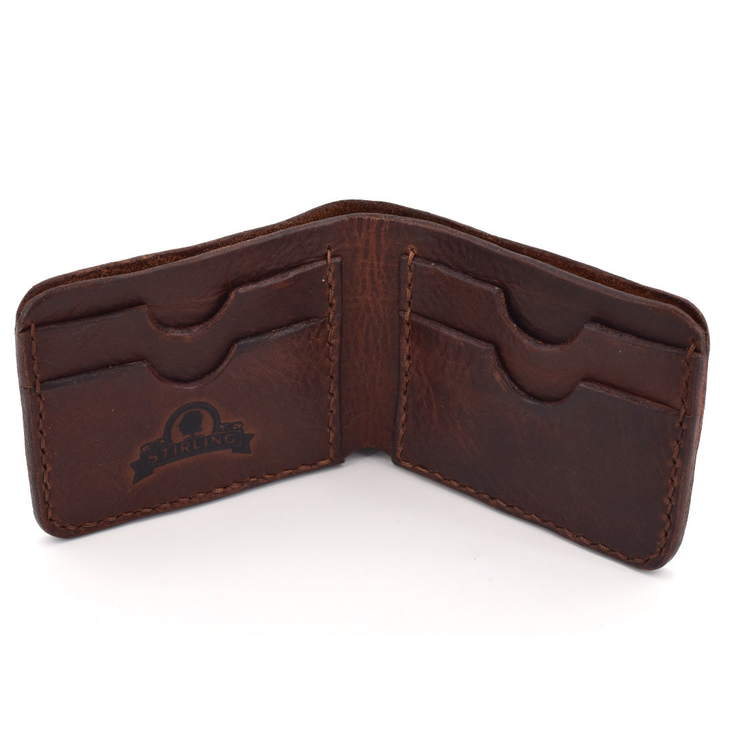 Bi-Fold Wallet (Brown Threading)